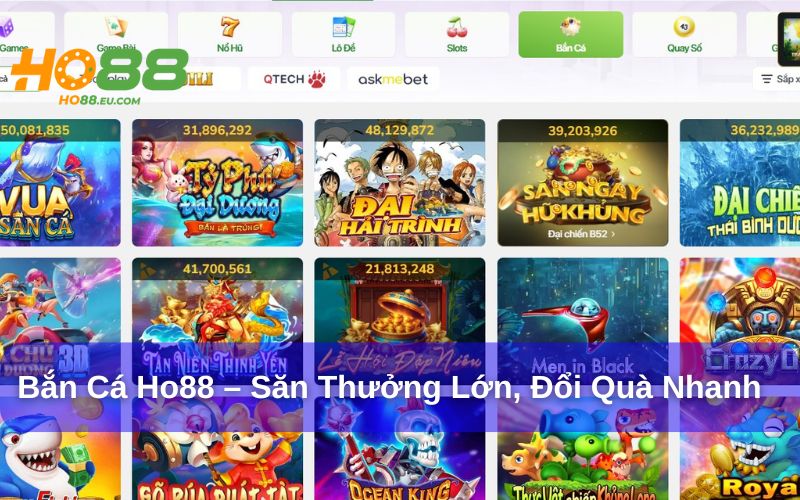 Bắn Cá Ho88 là trò chơi đổi thưởng online được yêu thích