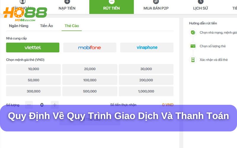 Giao dịch và thanh toán cần tuân thủ đúng quy trình