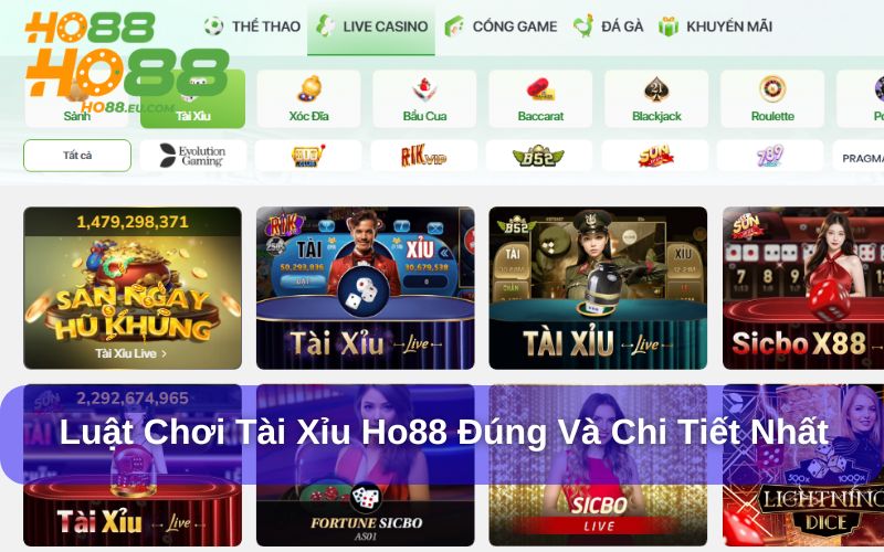 Tài xỉu Ho88 có luật chơi dễ nhớ