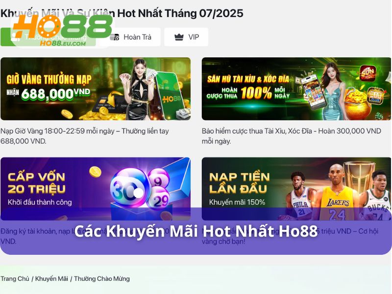 Khuyến mãi mới nhất tại Ho88