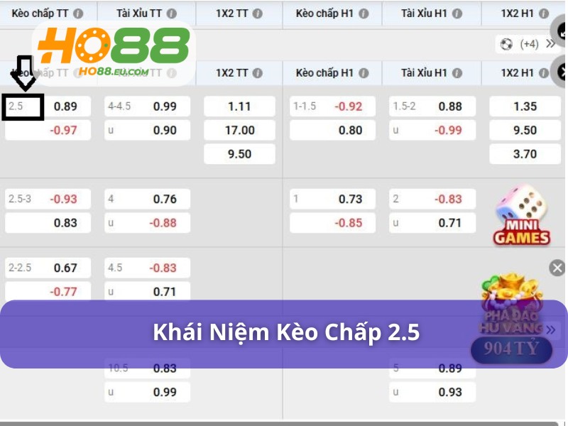 Giải đáp kèo chấp 2.5 là gì
